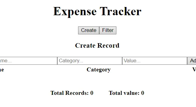 Screenshot of React Fundamentals: Counter & Expense Tracker