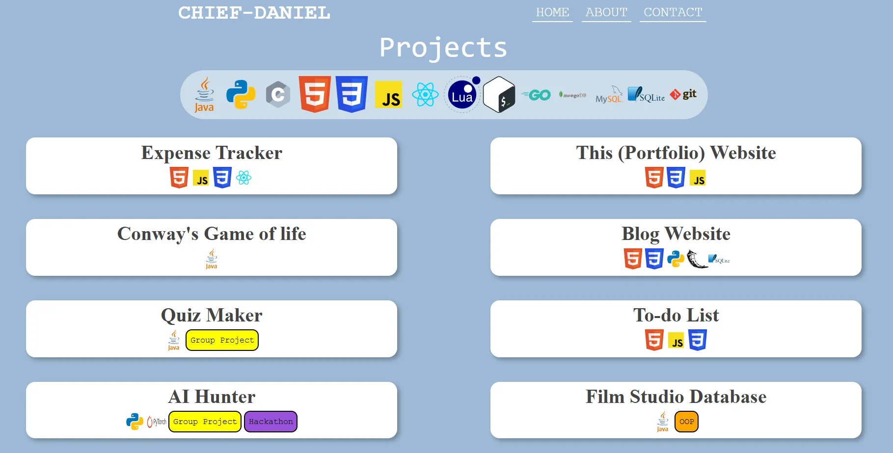 Old Portfolio Projects Section